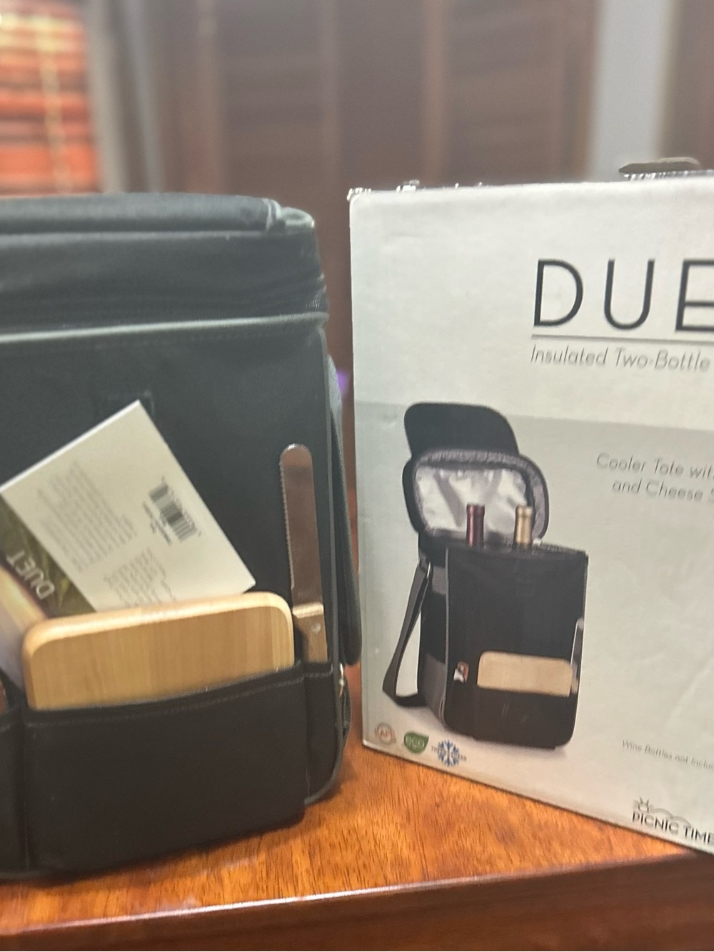 DUEX Insulated Two-Bottle Cooler Tote - Black
